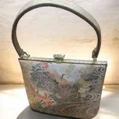 K*B様 和装用ハンドバッグ 花柄 金色