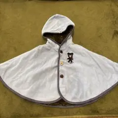 未使用　ダブルビー　ミキハウス　ベビーポンチョ リバーシブル　70-90サイズ