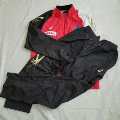 アシックス 薄手ジャパン ヴィンテージ トレーニングウエア 上下 裏メッシュ