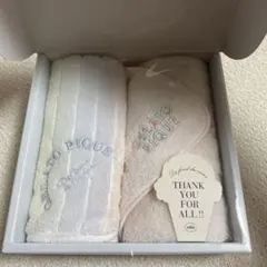 ジェラートピケ タオルハンカチ2枚セット 箱から出して発送します！