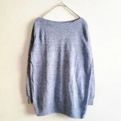 無印良品　MUJI ニット　リネン　麻100% カットソー　ボートネック　M