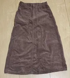 コーデュロイ タイトスカート S ブラウン