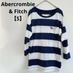 Abercrombie & Fitch 七分丈Tシャツ XS ネイビー　ホワイト