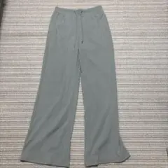 GU プリーツ ワイドパンツ ライトグリーン S