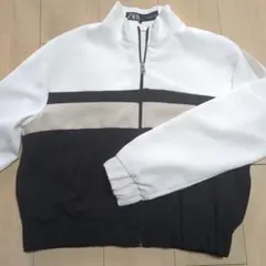 ZARA ジップアップ ストライプジャケット S