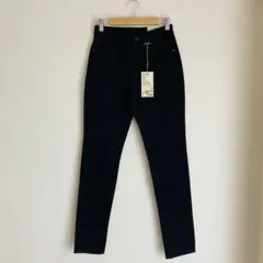 無印良品 ストレッチデニム スリムパンツ 黒 小さいサイズ W22 タグ付きのサムネイル