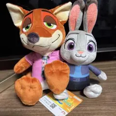 ズートピア2 ペアぬいぐるみ ニック・ワイルド ジュディ・ポップス ぬいぐるみ