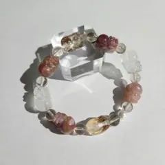 Thidastoneレッドルチル貔貅デザインブレスレットひきゅうデザブレ