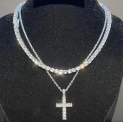 グリッター メンズネックレス 50cm ➕クロス 十字架 - メルカリ