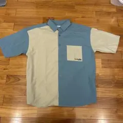 バイカラー半袖シャツ イラスト付き