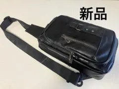 新品 合皮 2way 斜め掛け ボディーバッグ 黒