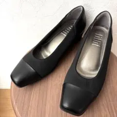 未使用 fitfit フィットフィット パンプス 外反母趾 撥水 23.0 黒