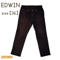 EDWIN メンズ デニムパンツ ブラウン サイズ36