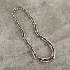 【レア✨】ハードウェアネックレス　Uチェーン　シルバー