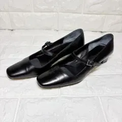 美品 マーガレットハウエル アイデア ストラップ パンプス 22cm 黒 日本製