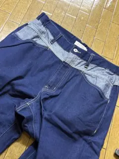 ダークブルーワイドシルエットデニム