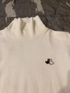 Black&White メンズゴルフウェア　リブ編みタートルネック