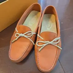 TOD'S トッズ レザー ドライビングシューズ オレンジのサムネイル