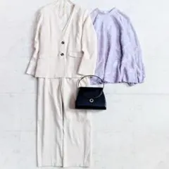 美品【大きいサイズ11】セレモニー3点セット ジャケット サロペット ブラウス