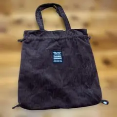 コーデュロイ 巾着バック