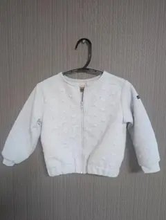 petit main ライトブルー ジップアップアウター 100