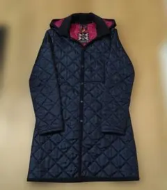 Ravenham ラベンハム ネイビー キルティングコート フード付き