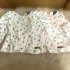 petit main フリル花柄カットソー　トップス　2点セット　80cm