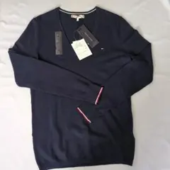 TOMMY HILFIGER ネイビー Vネックセーター Sサイズ