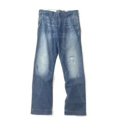 【復刻タグ】ラルフローレン　デニム チノパンツ　SALINGER　ダメージ加工のサムネイル