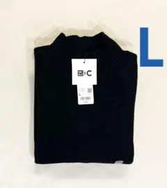 ユニクロCローゲージハイネックセーター黒Lサイズブラック　UNIQLOC