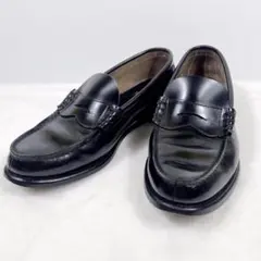 REGAL リーガル コインローファー 革靴 レザー ブラック25.5cm