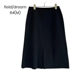 【field/dream】ボックスプリーツひざ丈スカート 64(M) a0265