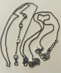 Dior ディオール ネックレス ペンダント シルバー キューブ ダイス 2本
