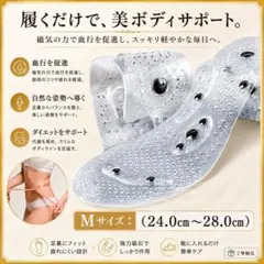 ダイエット インソール　M　 足つぼ 刺激 中敷き むくみ 冷え性 血行促進のサムネイル