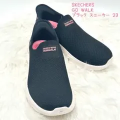 美品✨ SKECHERS GO WALK ピンク 花柄 スニーカー 23