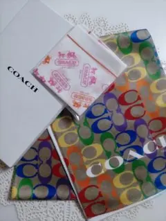 COACHタオルマフラー箱付き♡ハンカチ