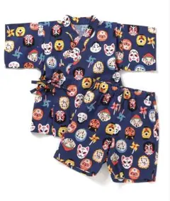 甚平 140cm ネイビーブルー