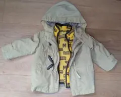 ムージョンジョン　ベージュ フード付きダッフルコート