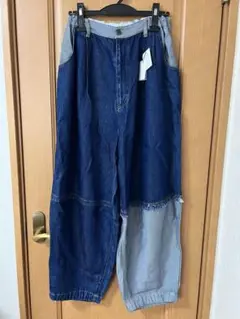 niko and …【新品袋入りタグ付き未使用】リメイク風デニムバルーンパンツ