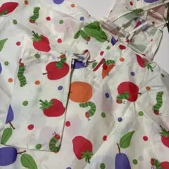 はらぺこあおむし柄 フード付きレインポンチョ 80〜100cm
