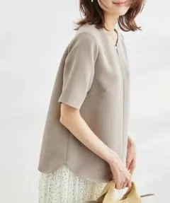 【美品】ロペピクニック フロントホックハーフスリーブブラウス 40