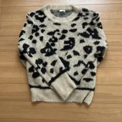 GYDA レオパード柄 シャギーニット トップス