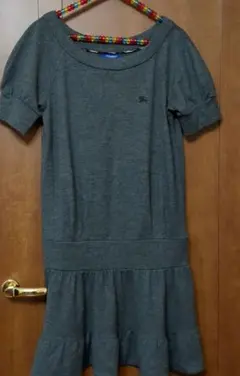 BURBERRY ブルーレーベル ワンピース 38 グレー 半袖