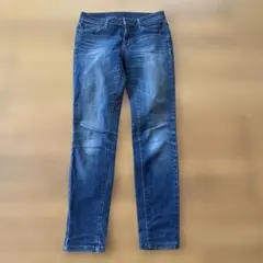 ユニクロ　ブルー　 スキニーデニム パンツ Mサイズ　25