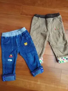 ミキハウス　ホットビスケッツ　パンツ 2本セット　90