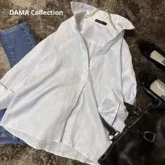 美品＊ダーマコレクション ハーフボタンリネンシャツのサムネイル