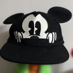 ミッキー耳付きキャップ 黒