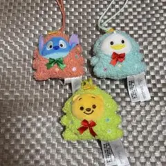 香港ディズニー カプセルトイ クリスマス オーナメント スティッチ ドナルド