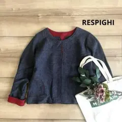 【RESPIGHI レスピーギ】長袖プルオーバー　クルーネック　毛100%