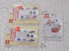 トミカ　スナップネーム　ネームタグ　ワッペン　救急車　消防車